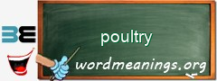 WordMeaning blackboard for poultry